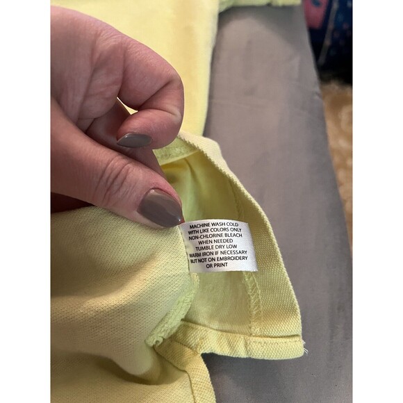 US Polo Assn Men's Short Sleeve Polo Shirt Yellow Medium - Picture 3 of 4